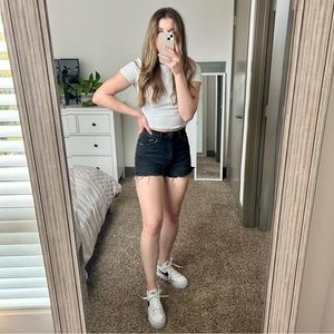 BDG high rise denim shorts